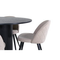 Produktbild för Bianca Matbord med Velvet Stolarna