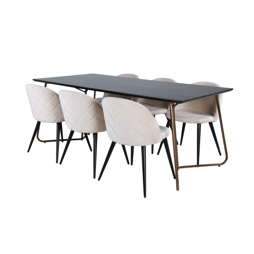 Venture Home Petra Matbord med Velvet Stolarna