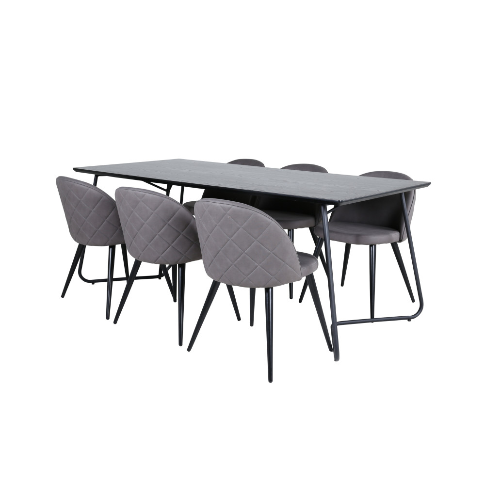 Produktbild för Petra Matbord med Velvet Stolarna