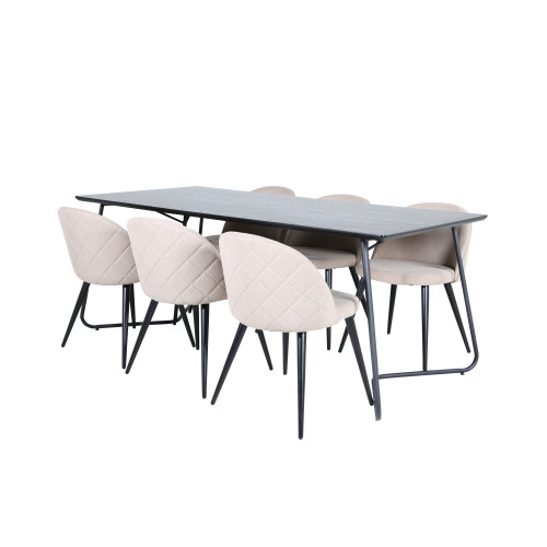 Venture Home Petra Matbord med Velvet Stolarna