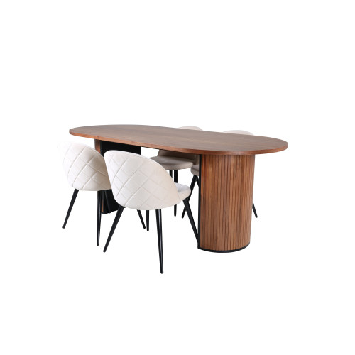 Venture Home Bianca Matbord med Velvet Stolarna