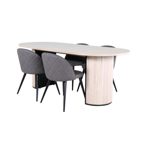 Venture Home Bianca Matbord med Velvet Stolarna