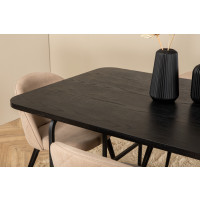 Produktbild för Uno Matbord med Velvet Stolarna