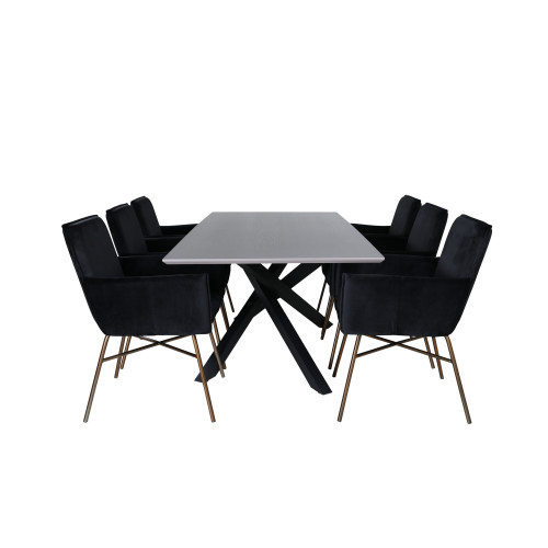 Venture Home Piazza Matbord med Petra Stolarna