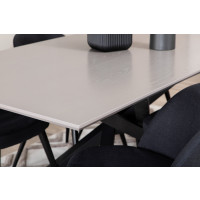 Produktbild för Piazza Matbord med Velvet Stolarna