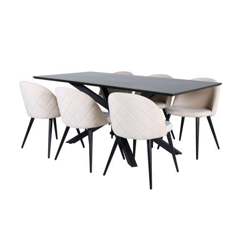 Venture Home Piazza Matbord med Velvet Stolarna