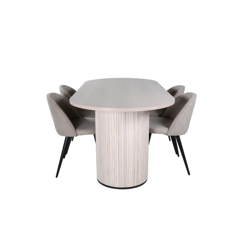 Venture Home Bianca Matbord med Velvet Stolarna
