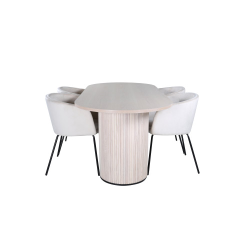 Venture Home Bianca Matbord med Berit Stolarna