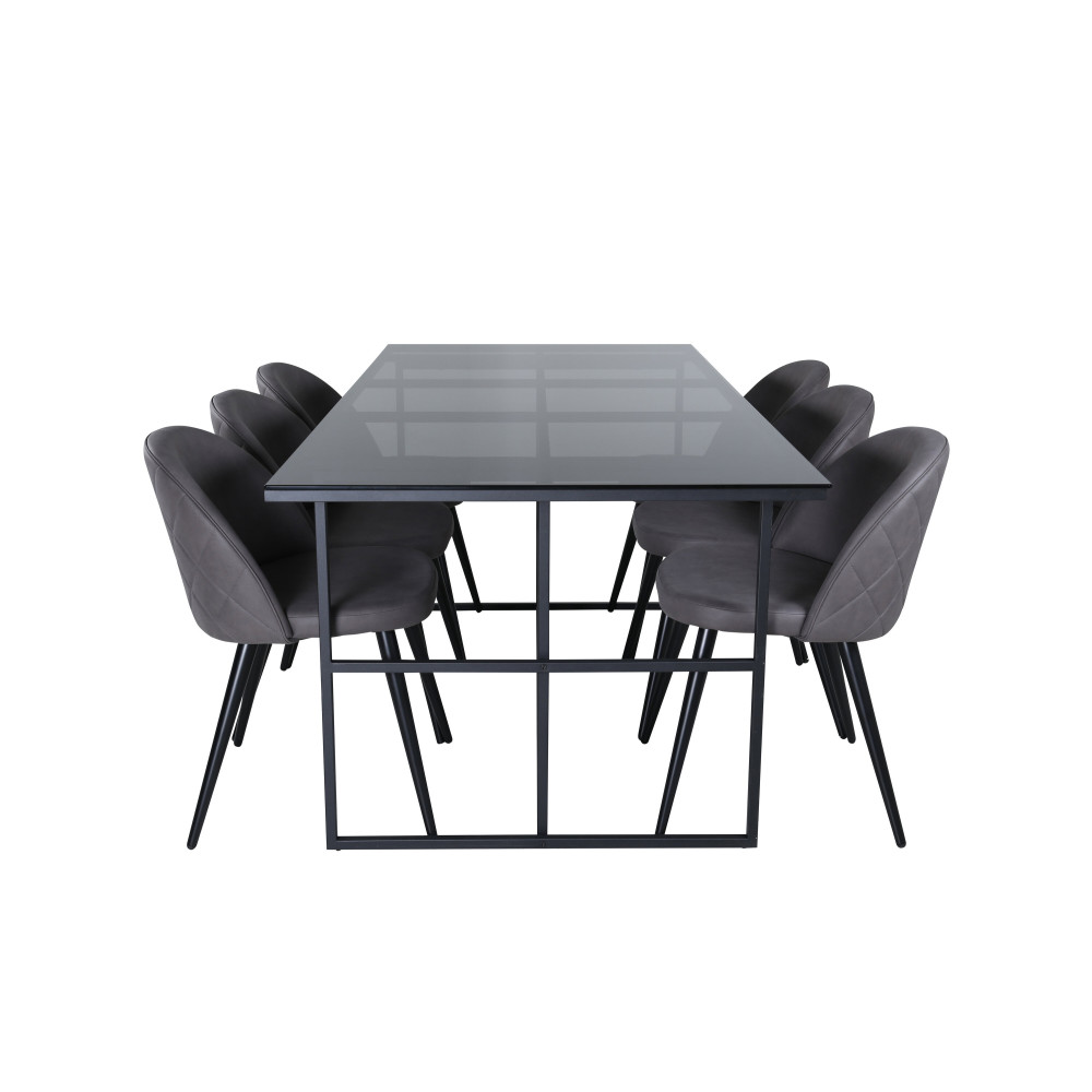Produktbild för Leif Matbord med Velvet Stolarna