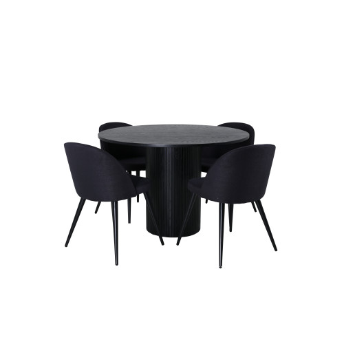 Venture Home Bianca Matbord med Velvet Stolarna