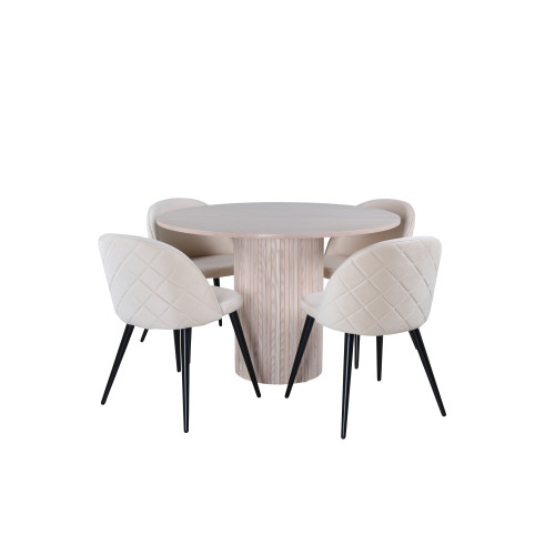 Venture Home Bianca Matbord med Velvet Stolarna
