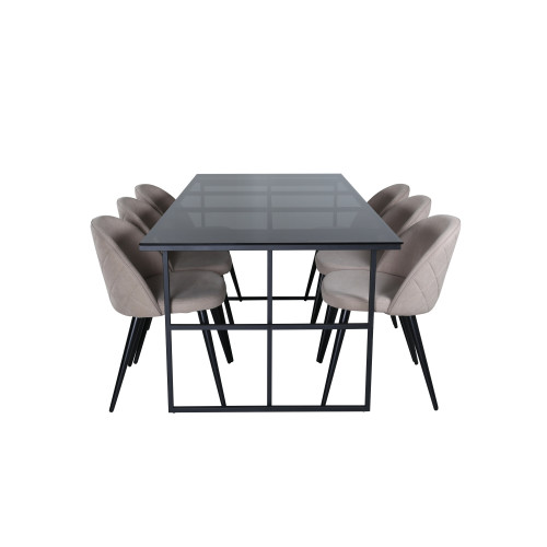 Venture Home Leif Matbord med Velvet Stolarna