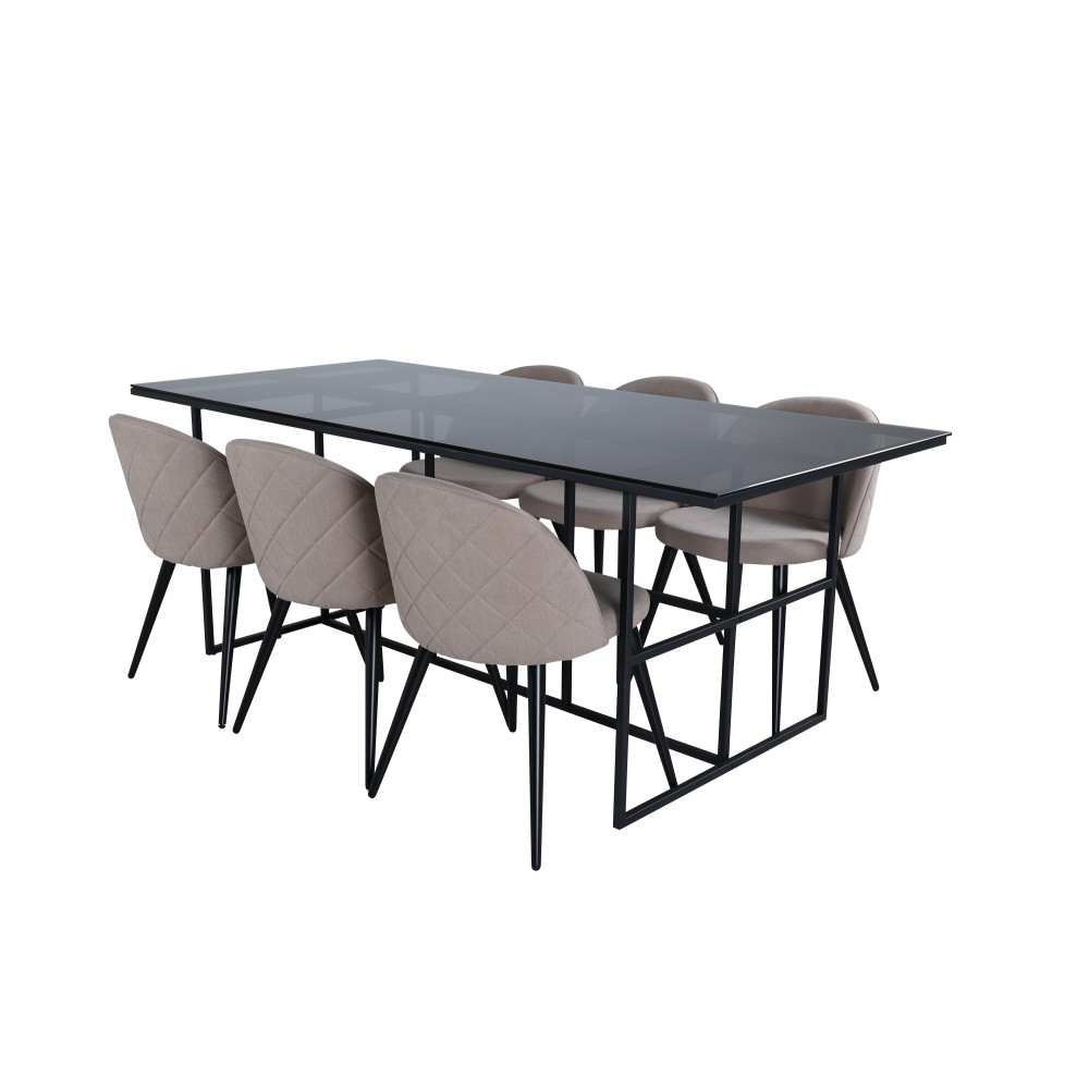 Produktbild för Leif Matbord med Velvet Stolarna