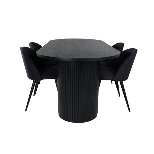 Venture Home Bianca Matbord med Velvet Stolarna