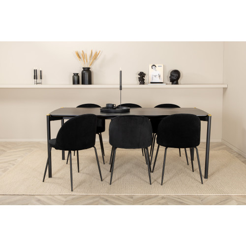 Venture Home Pelle Matbord med Wrinkles Stolarna