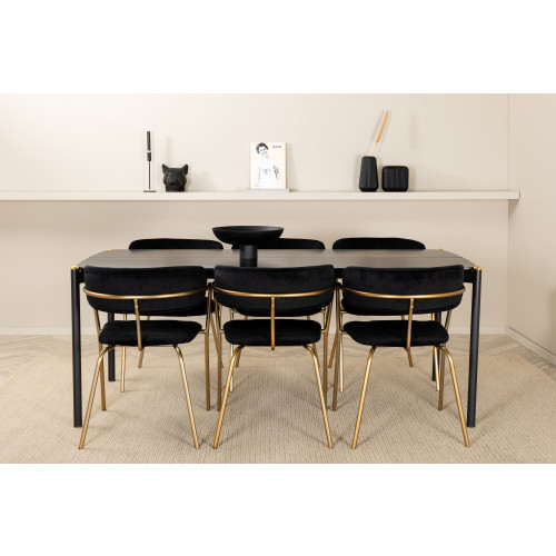 Venture Home Pelle Matbord med Arrow Stolarna