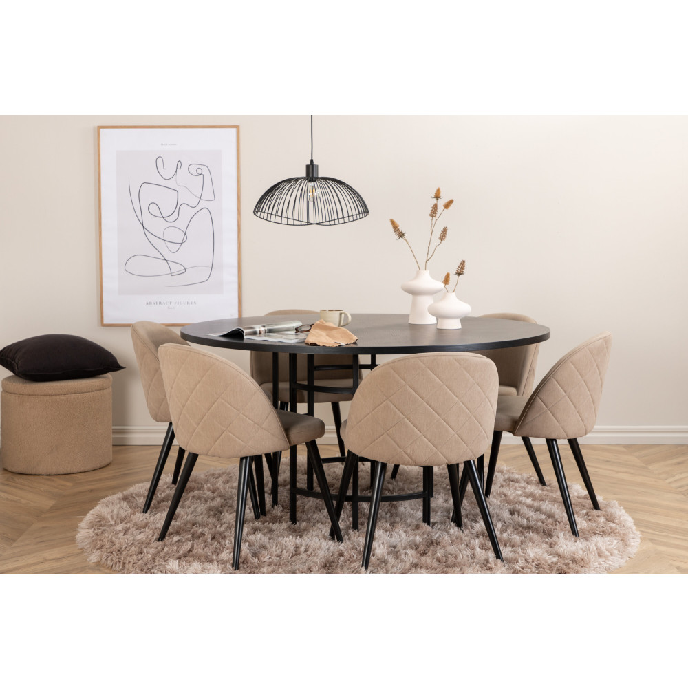 Produktbild för Copenhagen Matbord med Velvet Stolarna