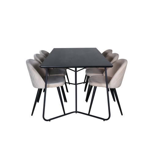 Venture Home Petra Matbord med Velvet Stolarna