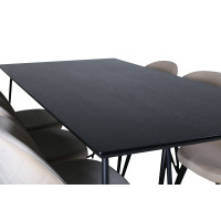 Produktbild för Petra Matbord med Velvet Stolarna