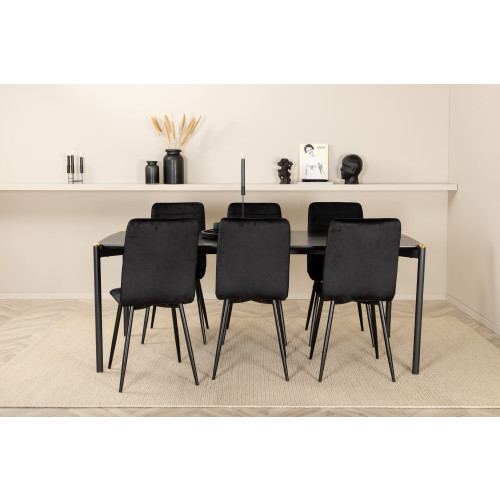 Venture Home Pelle Matbord med Windu Stolarna