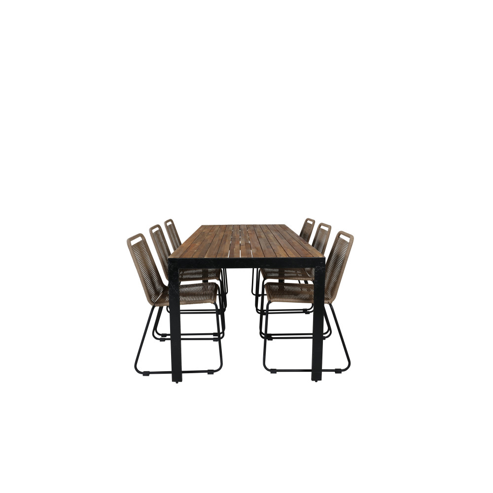 Produktbild för Bois Matbord med Lindos Stolarna