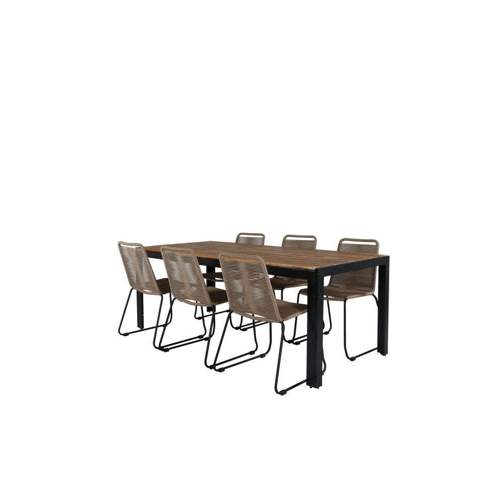 Produktbild för Bois Matbord med Lindos Stolarna