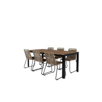 Produktbild för Bois Matbord med Lindos Stolarna