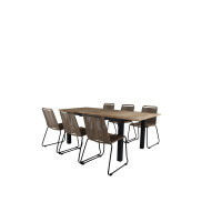 Produktbild för Panama Matbord med Lindos Stolarna