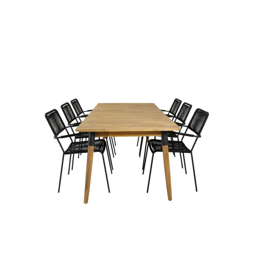 Venture Home Julian Matbord med Lindos Stolarna