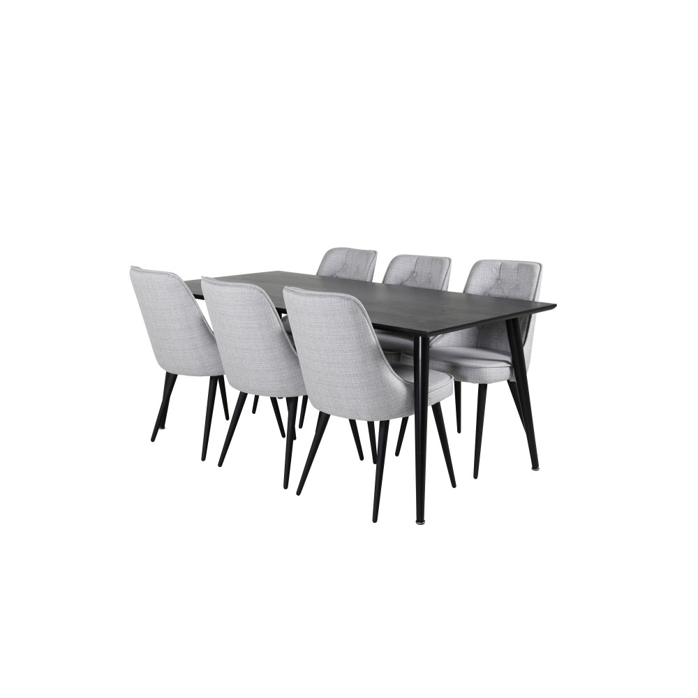 Produktbild för Dipp Matbord med Velvet Deluxe Stolarna
