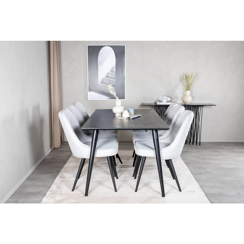 Produktbild för Dipp Matbord med Velvet Deluxe Stolarna