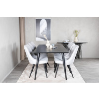 Produktbild för Dipp Matbord med Velvet Deluxe Stolarna