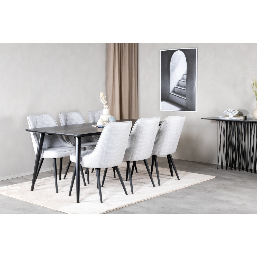 Produktbild för Dipp Matbord med Velvet Deluxe Stolarna