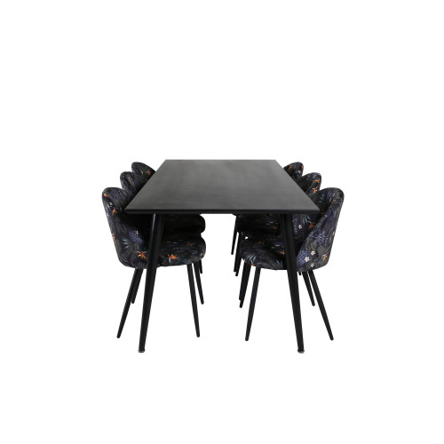 Venture Home Dipp Matbord med Velvet Stolarna