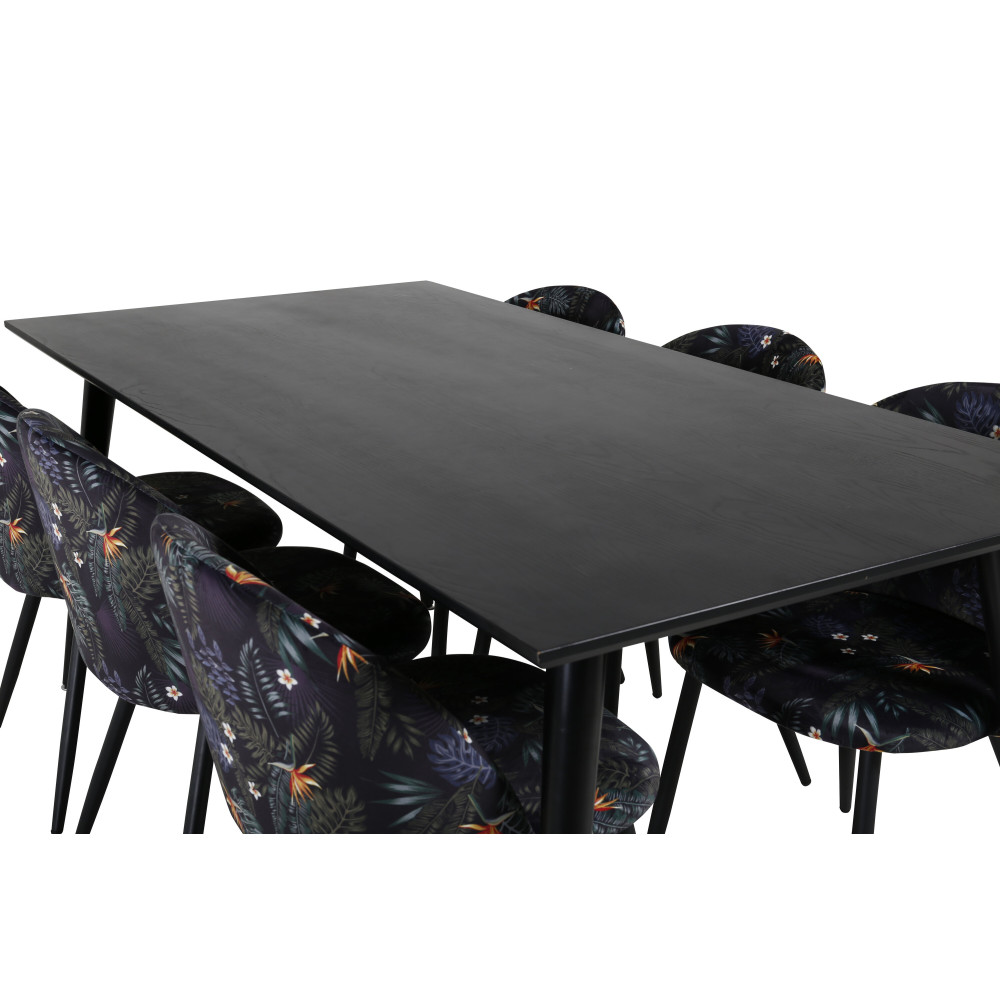 Produktbild för Dipp Matbord med Velvet Stolarna