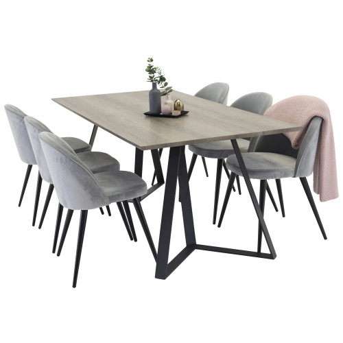 Venture Home Marina Matbord med Velvet Stolarna