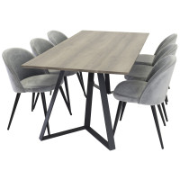 Produktbild för Marina Matbord med Velvet Stolarna