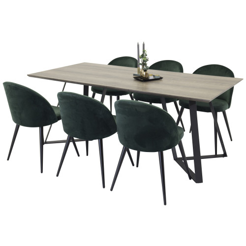 Venture Home Marina Matbord med Velvet Stolarna