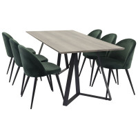 Produktbild för Marina Matbord med Velvet Stolarna