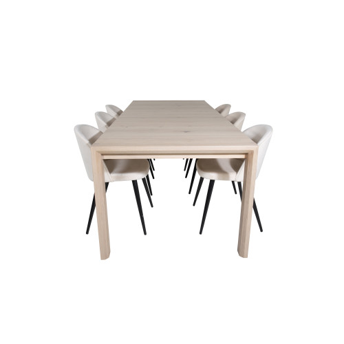 Venture Home Slider Matbord med Velvet Stolarna