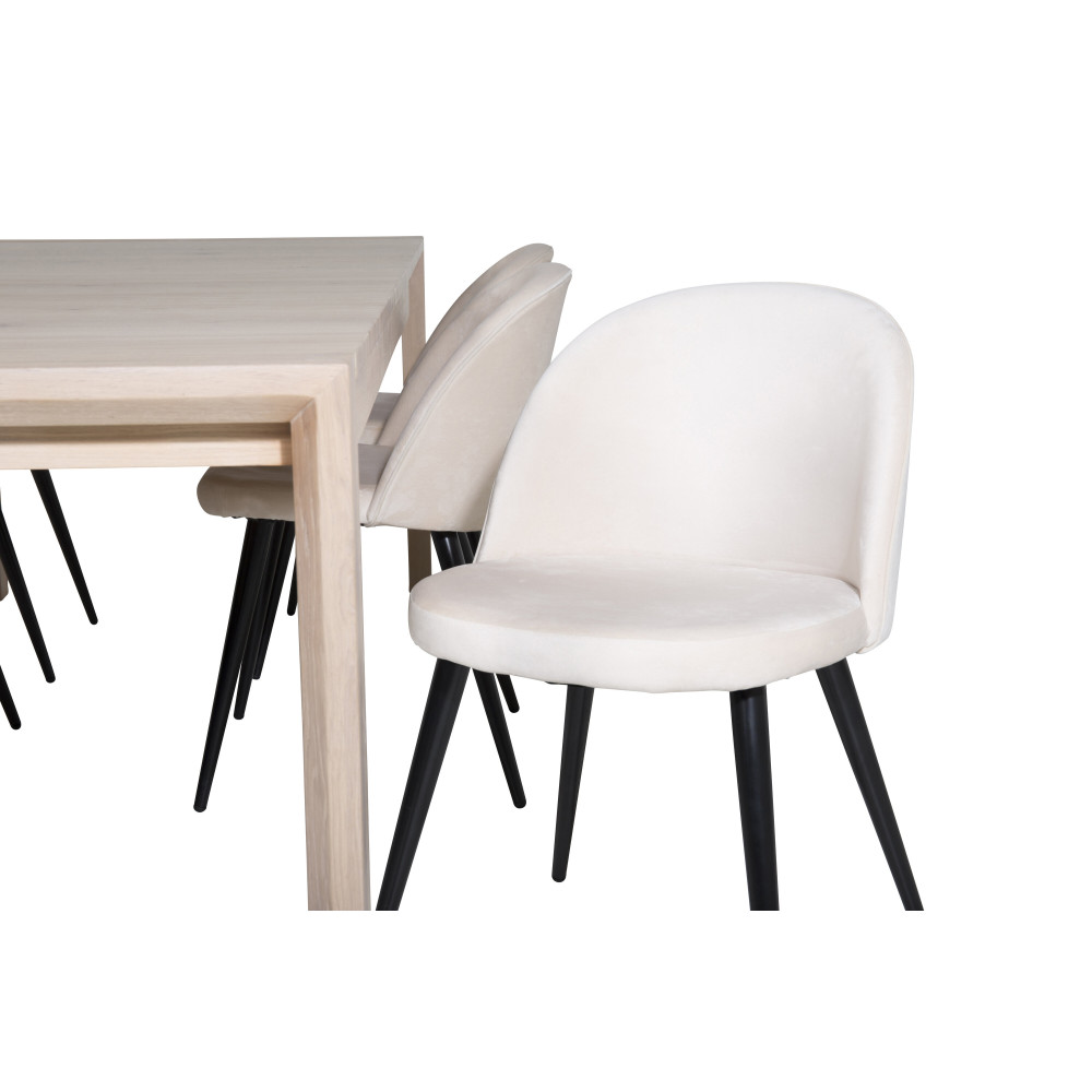 Produktbild för Slider Matbord med Velvet Stolarna