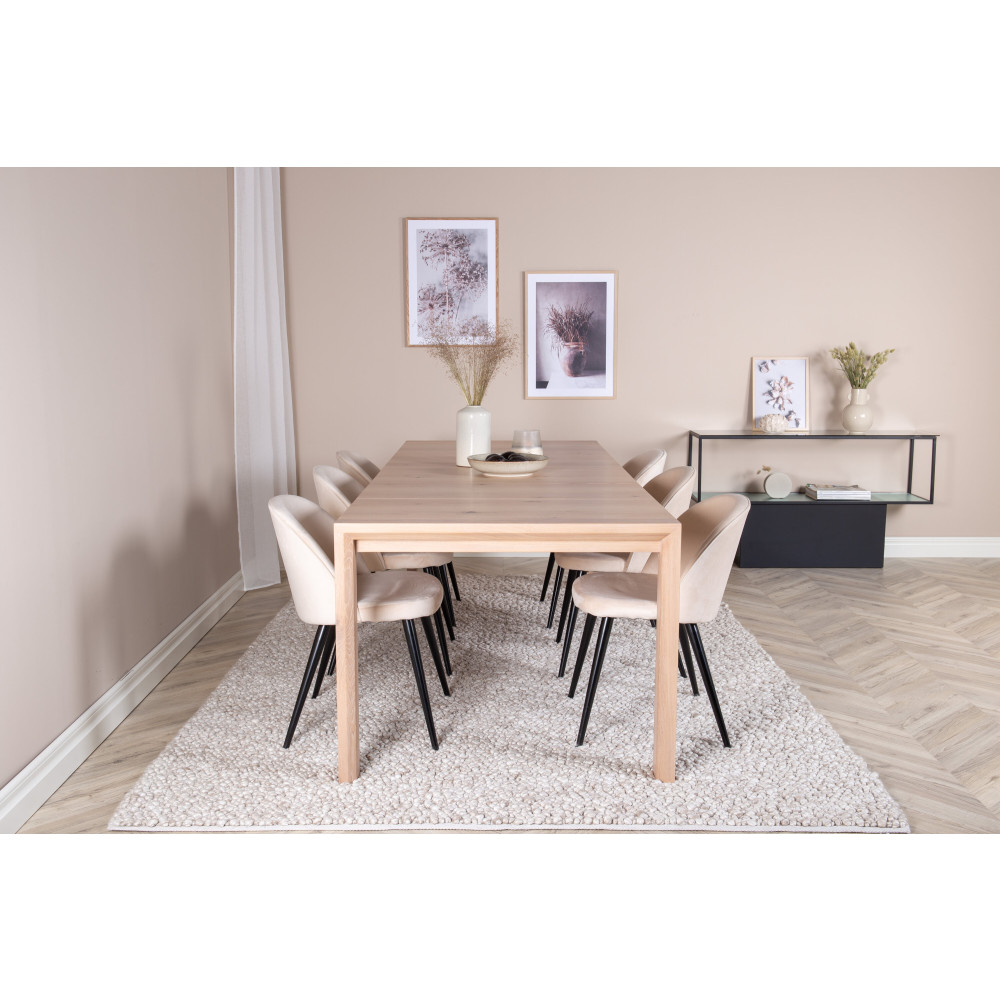 Produktbild för Slider Matbord med Velvet Stolarna