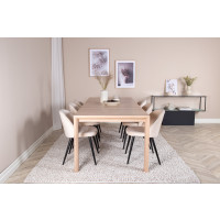 Produktbild för Slider Matbord med Velvet Stolarna