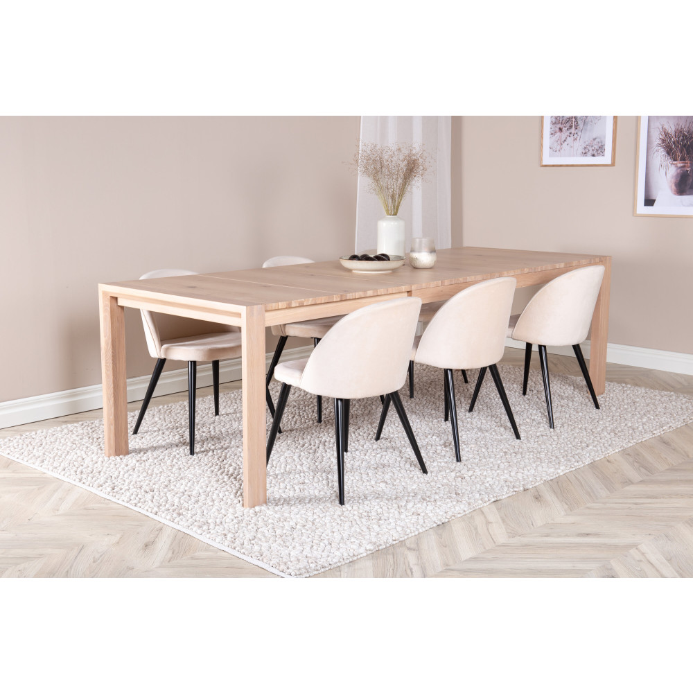 Produktbild för Slider Matbord med Velvet Stolarna