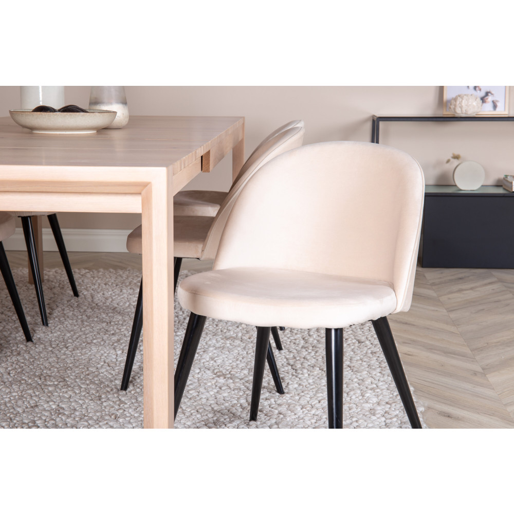 Produktbild för Slider Matbord med Velvet Stolarna