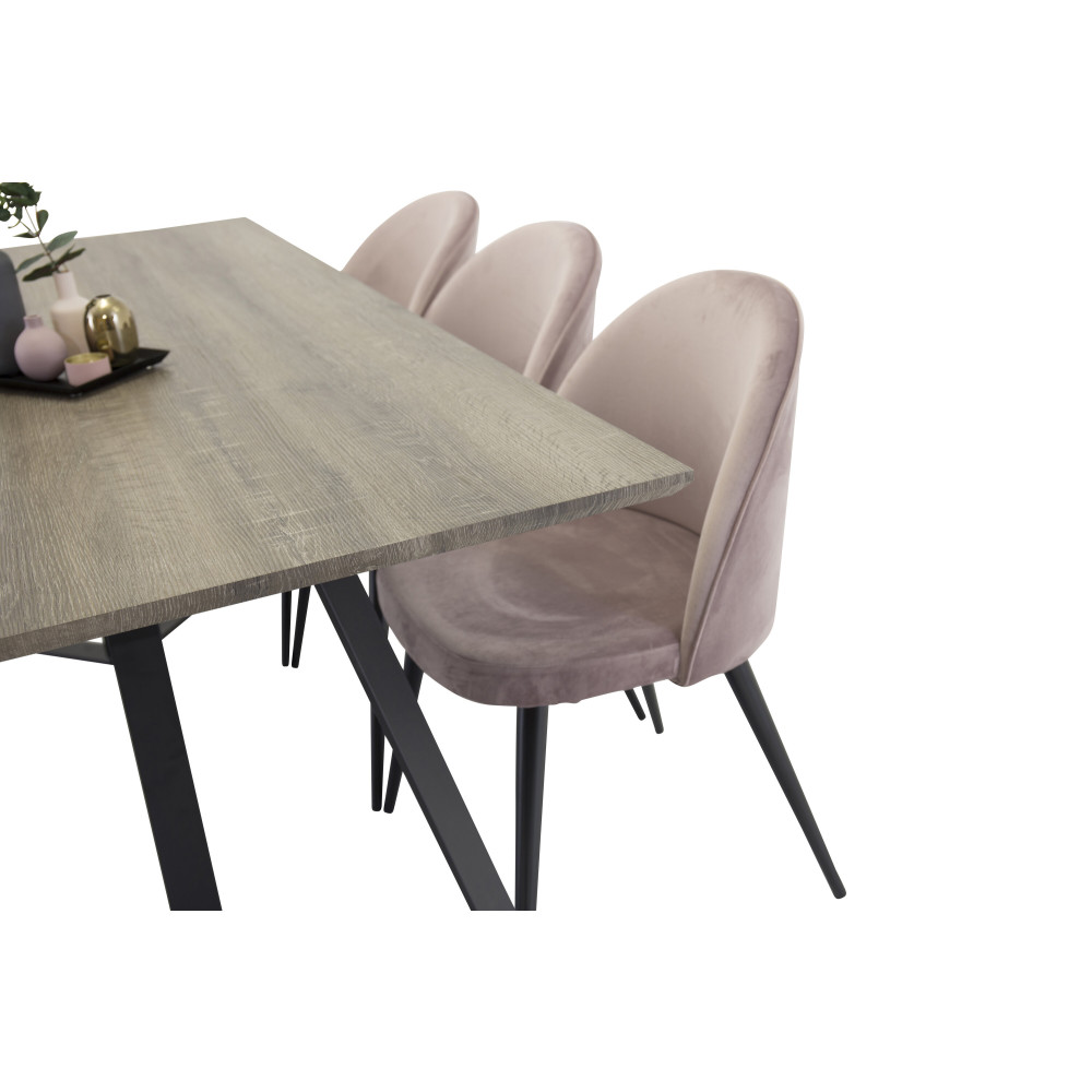 Produktbild för Marina Matbord med Velvet Stolarna