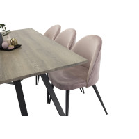 Produktbild för Marina Matbord med Velvet Stolarna