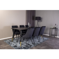 Produktbild för Dipp Matbord med Velvet Deluxe Stolarna