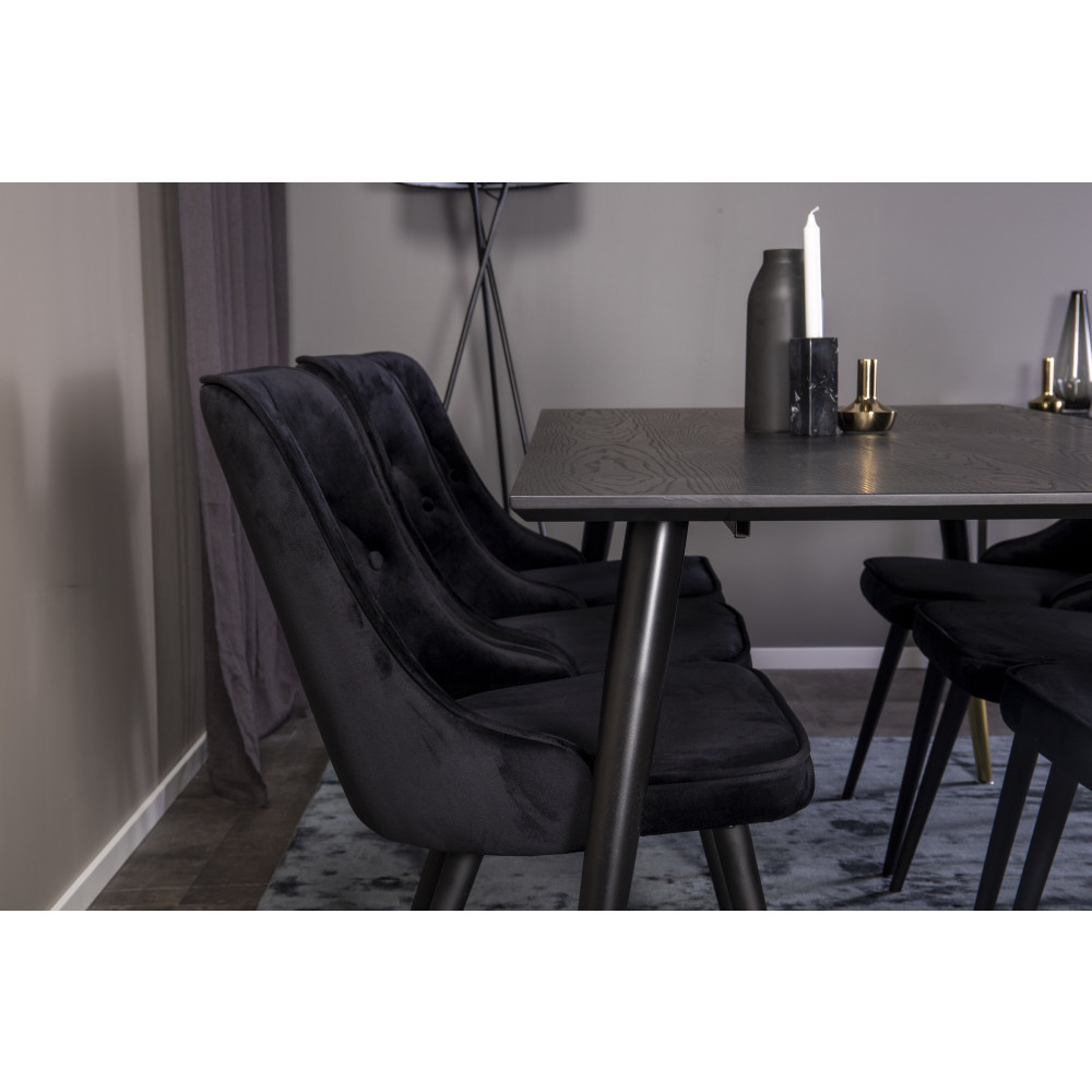 Produktbild för Dipp Matbord med Velvet Deluxe Stolarna