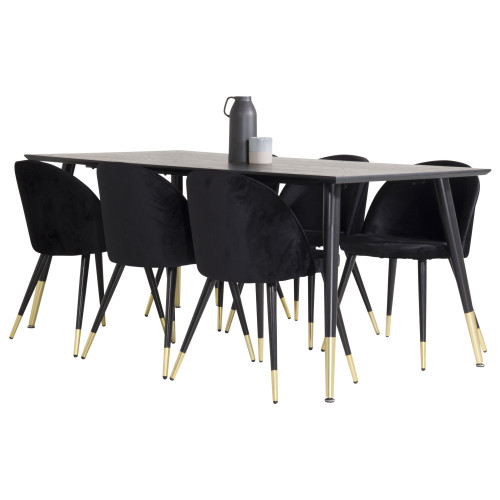 Venture Home Dipp Matbord med Velvet Stolarna